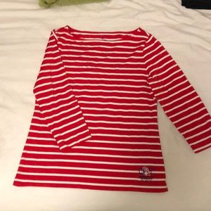 Vineyard Vine Striped 3/4 sleeve performance shirt